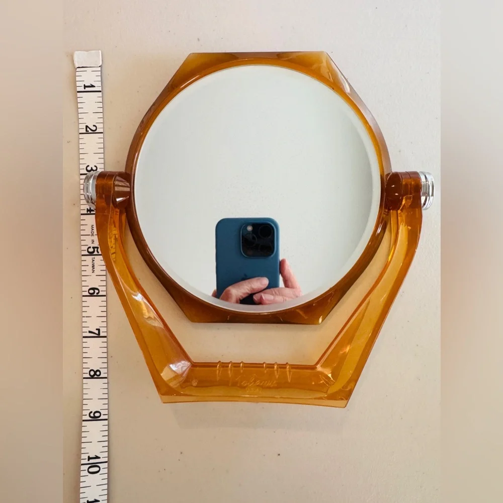Vintage Mohawk USA Amber Vanity Mirror – Retro Mid-Century Style